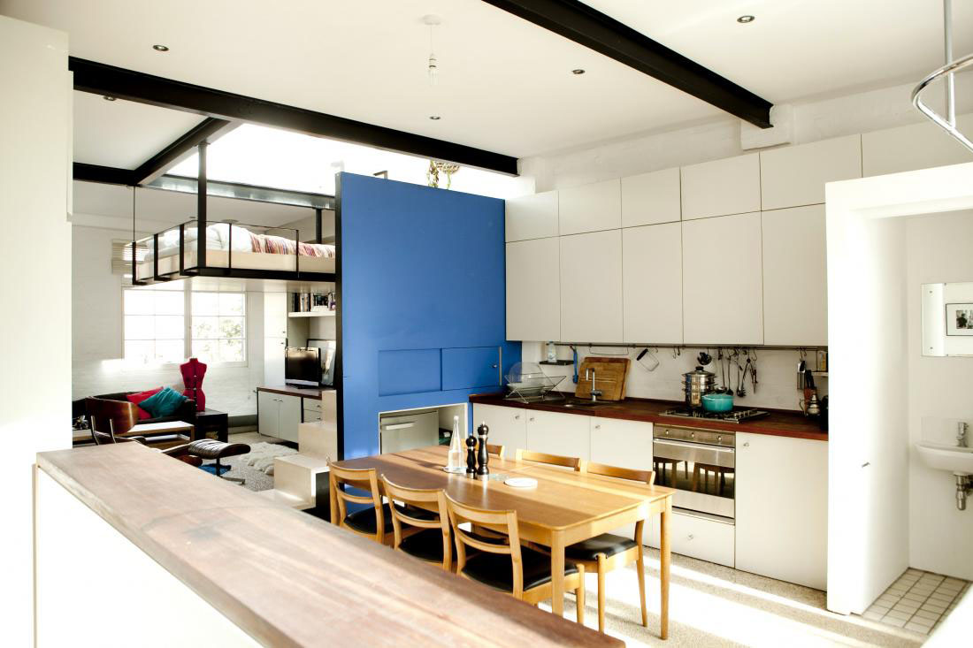 Modern Bohemian Studio Flat With Suspended Bed | iDesignArch | Interior
