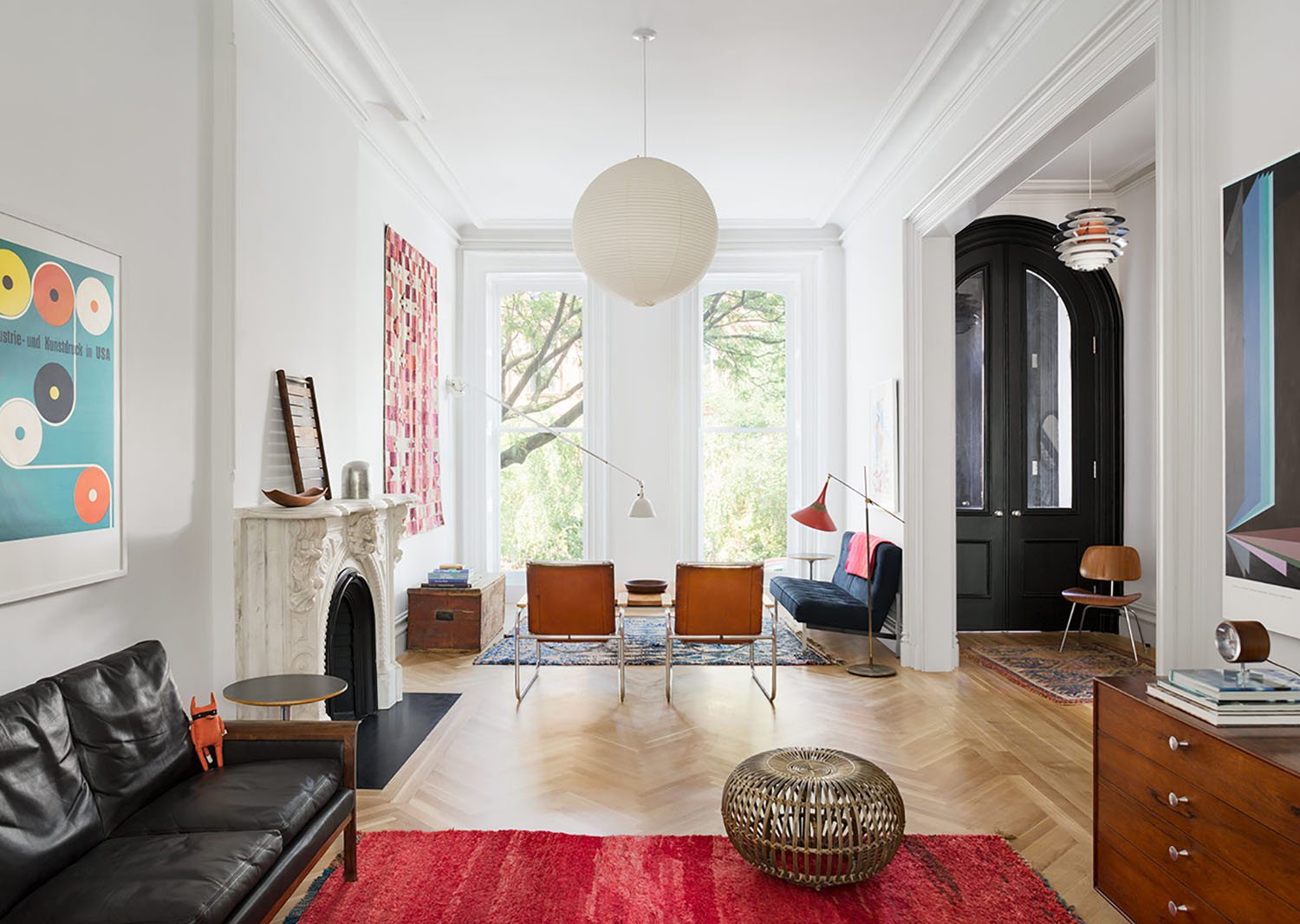 Restored brooklyn brownstone house with fresh contemporary ...