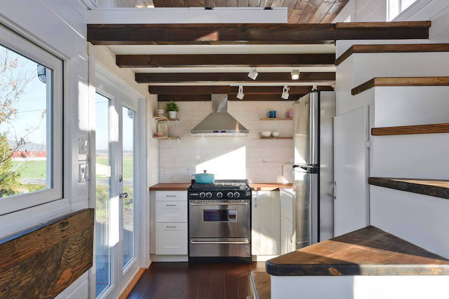 This custom designed tiny house on wheels by Tiny Living Homes 