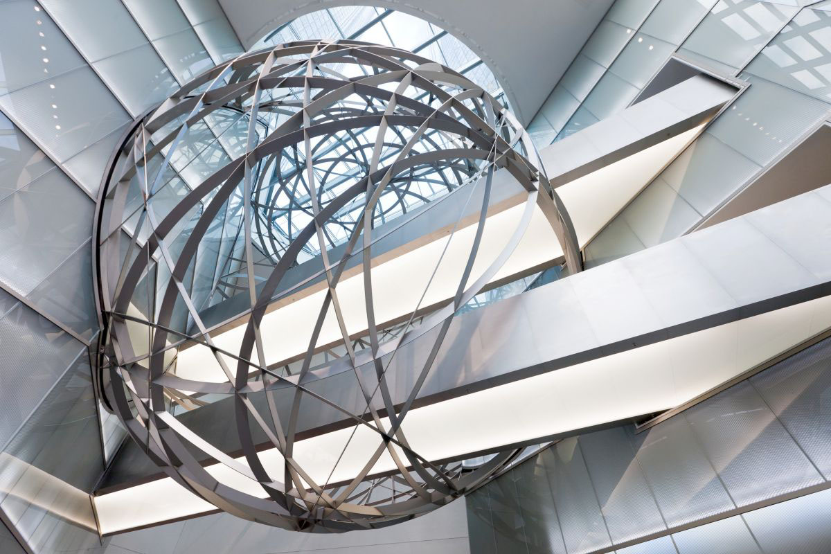 Deutsche Bank Steel Sphere In Frankfurt | iDesignArch | Interior ...