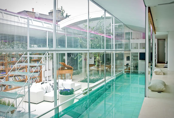 Custom Indoor Glass Swimming Pool For Contemporary Home ...