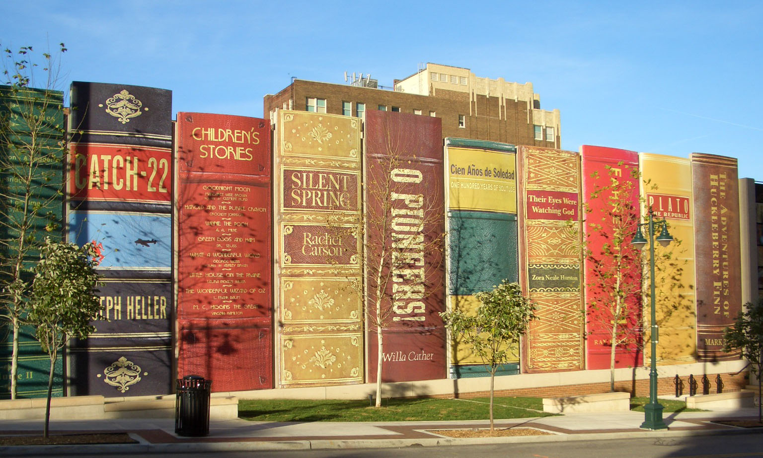Kansas City Public Library Garage Concealed by Giant Wall of Books