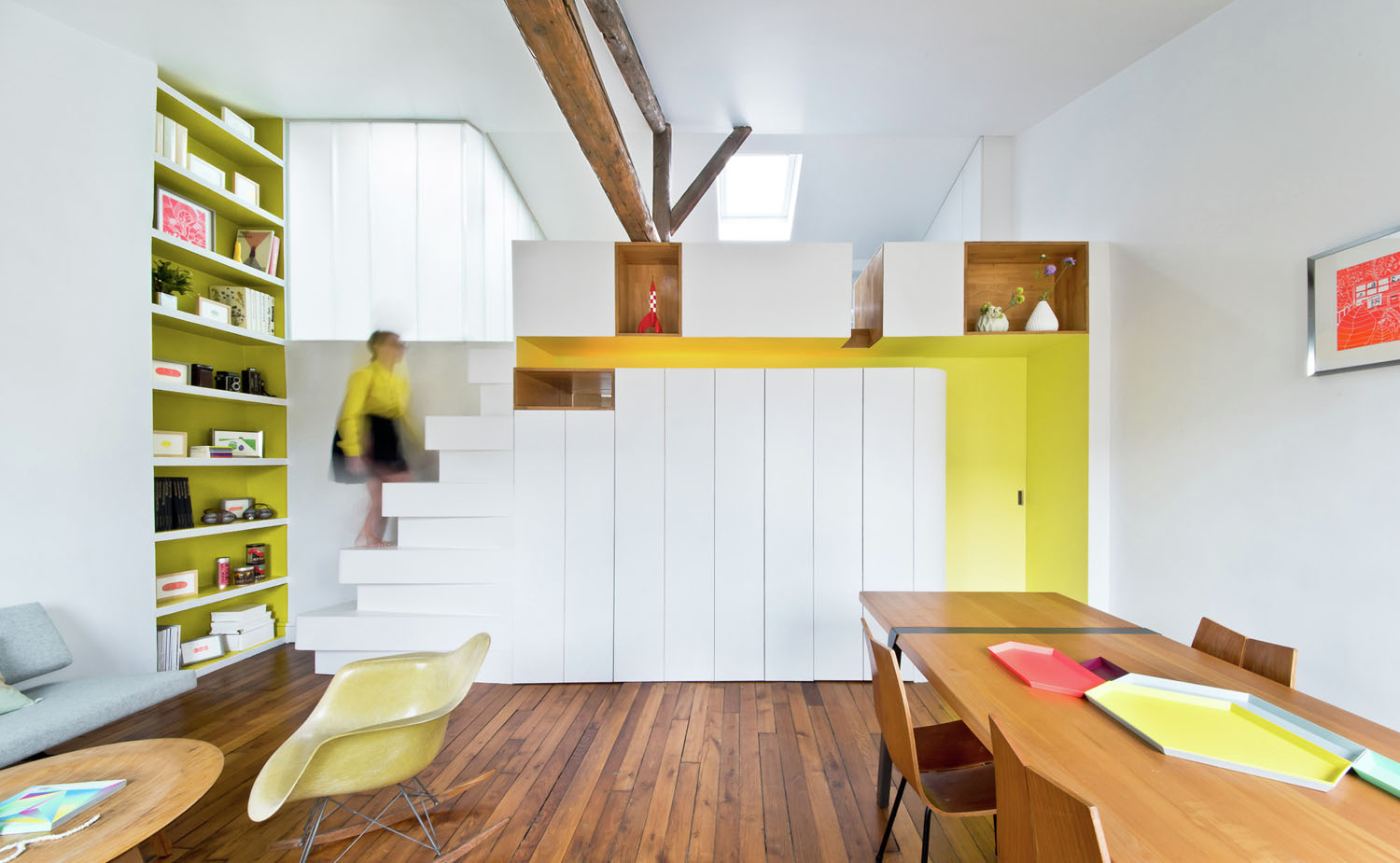 Paris apartment loft: rustic living environment three level ...