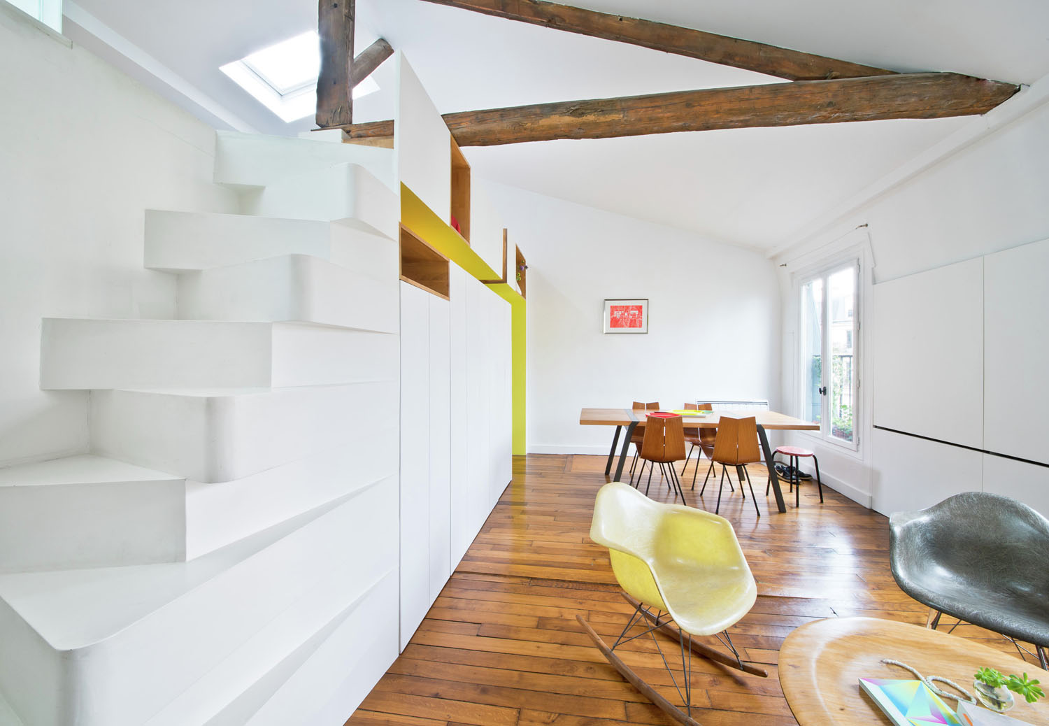 Paris apartment attic: paris apartment with open loft and ...
