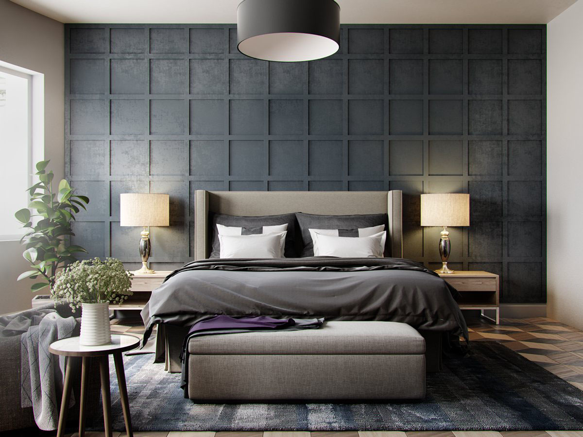 Shades Of Grey Bedroom Interior Decor 1 IDesignArch Interior