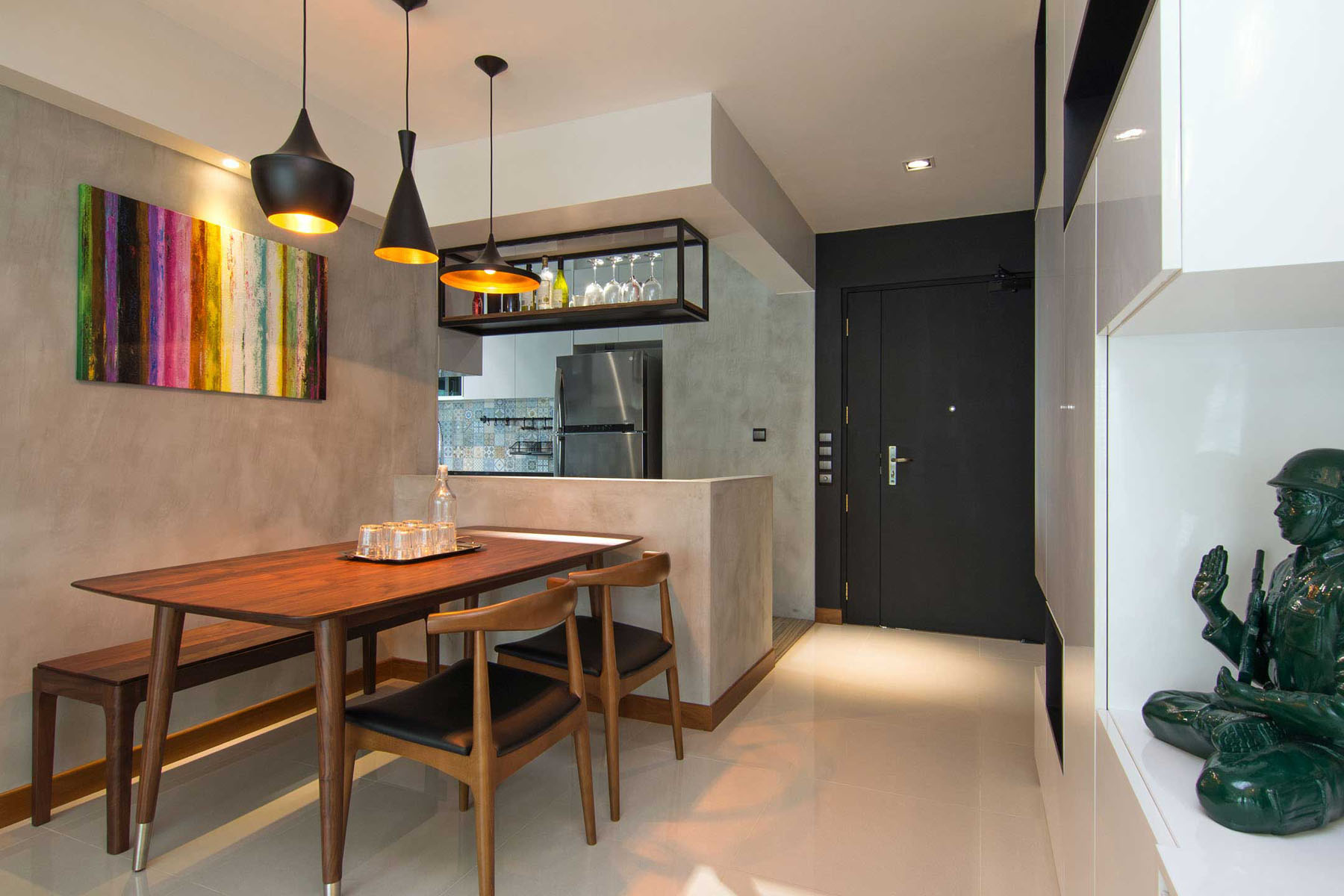 Cozy apartment design: interior design featuring wooden elements ...