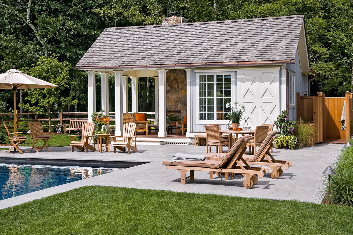 Farmhouse Style Pool Pavilion