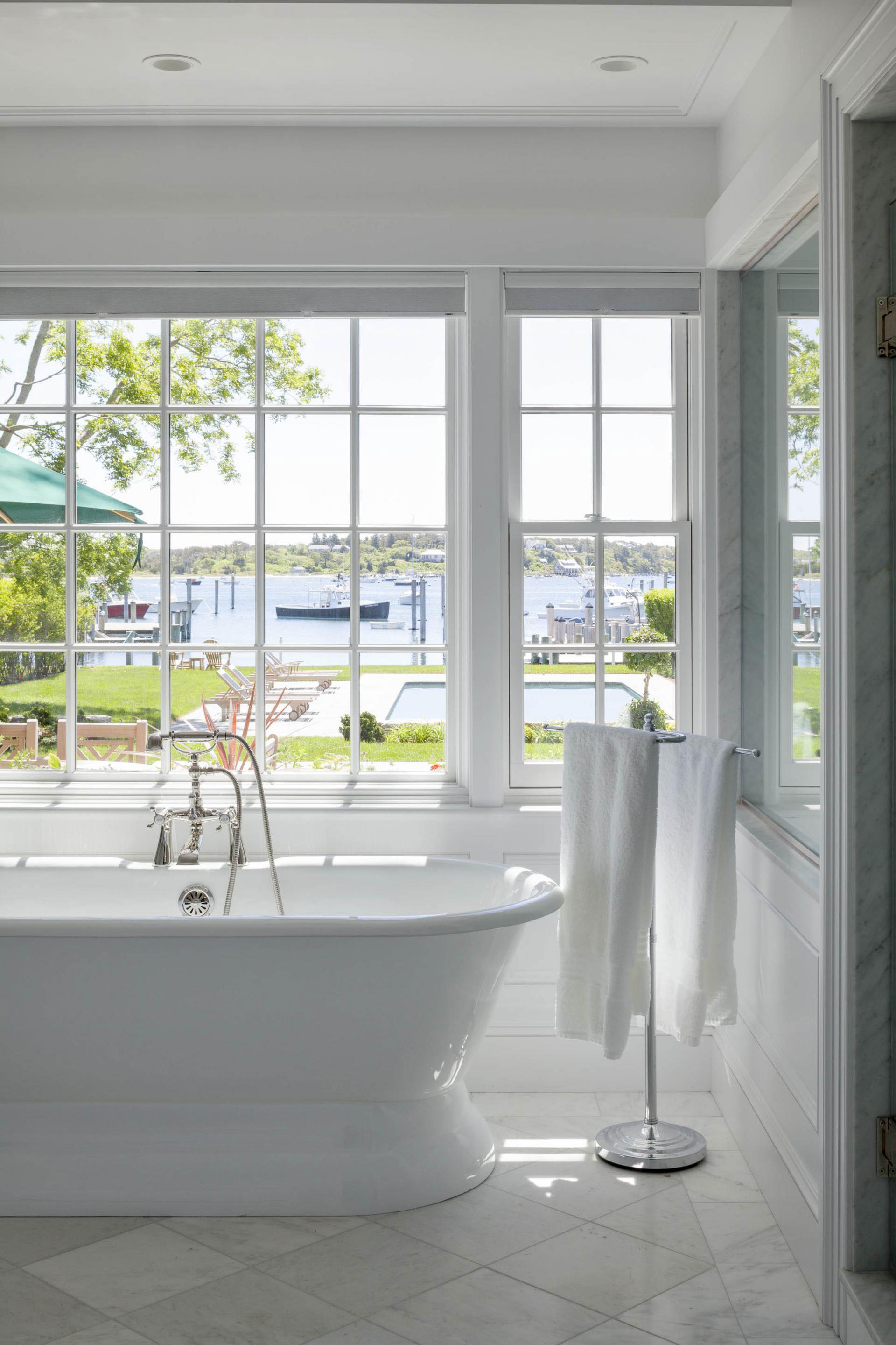 Luxury Bathroom with Water View