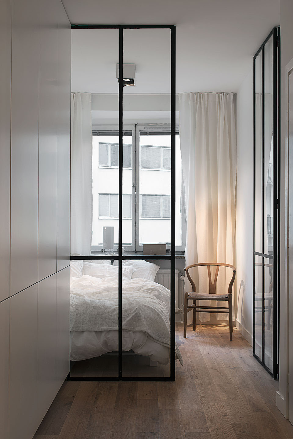 Bedroom with Glass Wall and Glass Door