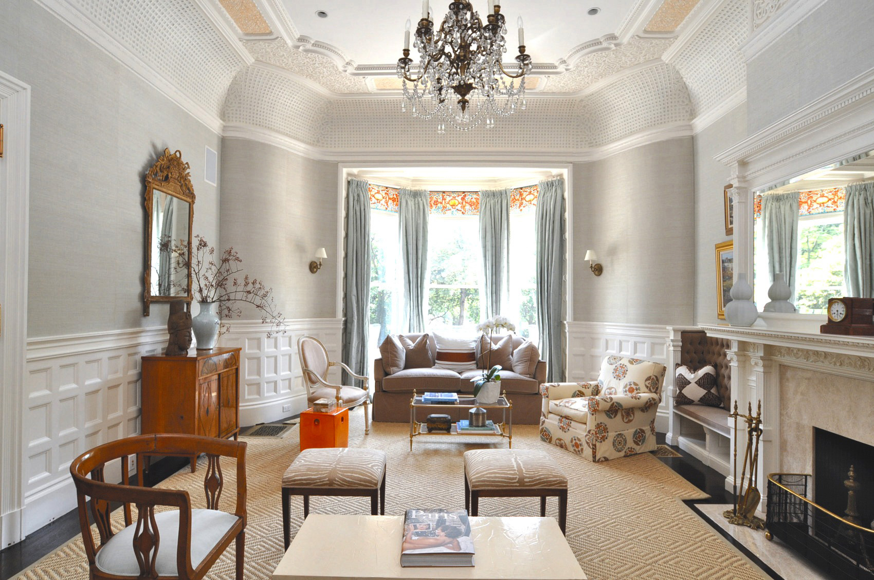 Elegant Beacon Hill Formal Parlor with Contemporary Refresh