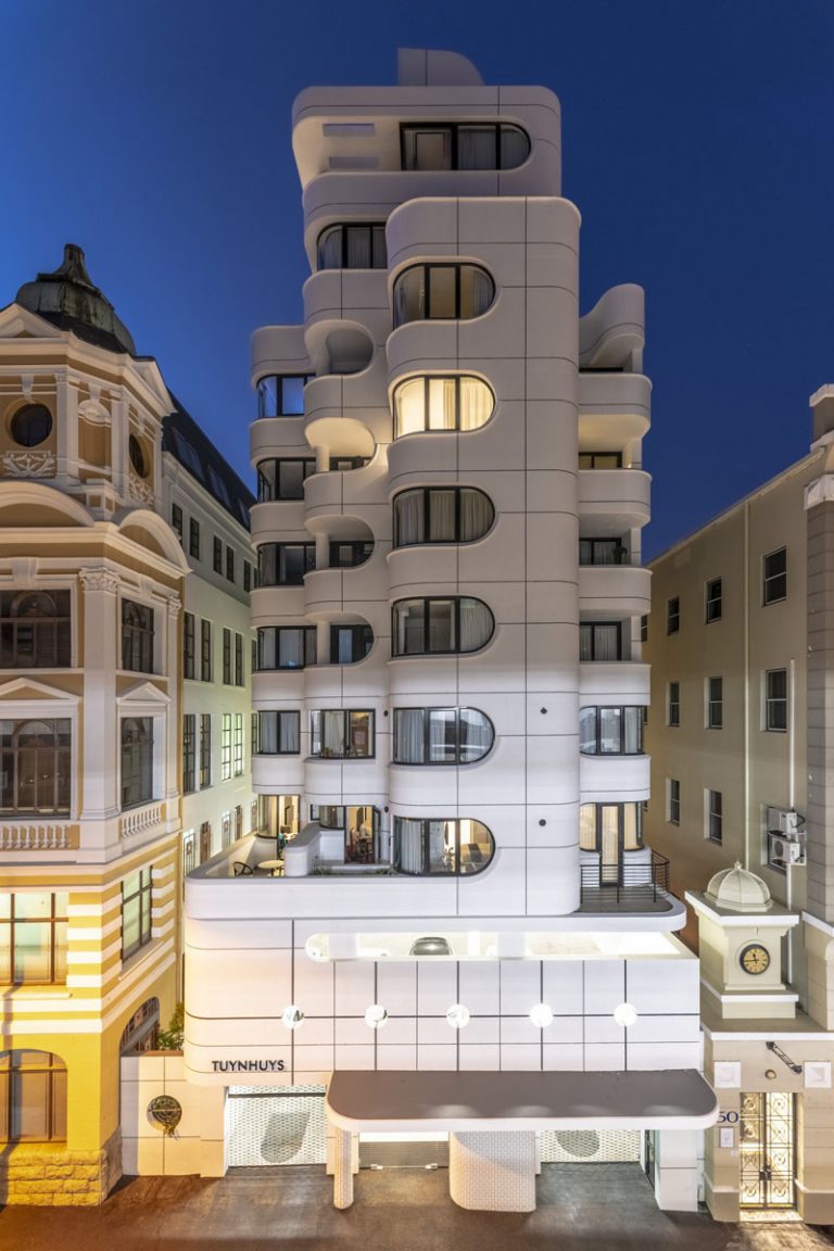 Futuristic Abstract Minimalist Apartment Building in the Heart of Cape