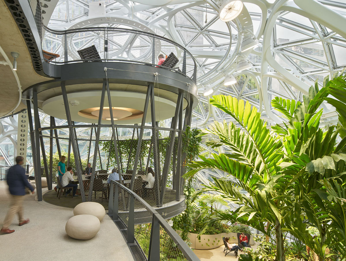 The Amazon Spheres are three spherical conservatories on the headquarters campus of Amazon in Seattle, Washington
