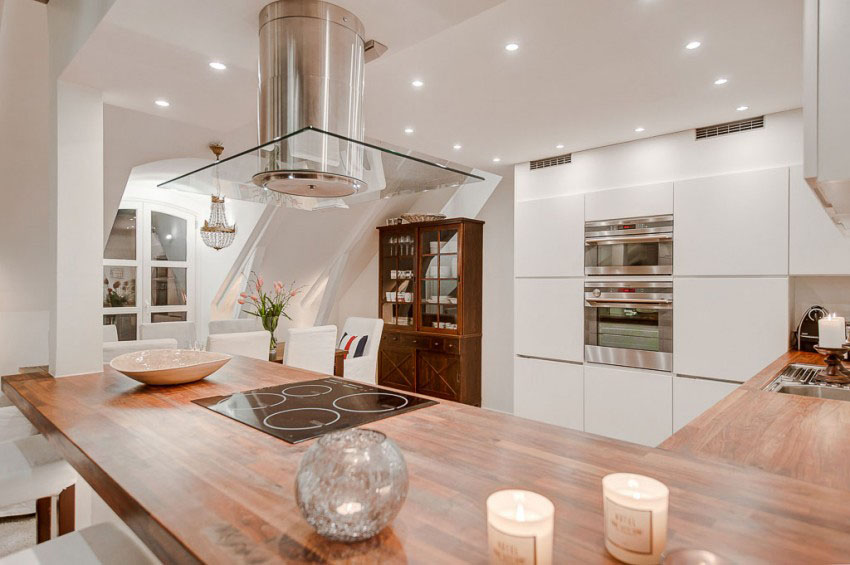 Modern Elegant Kitchen with Wood Countertops