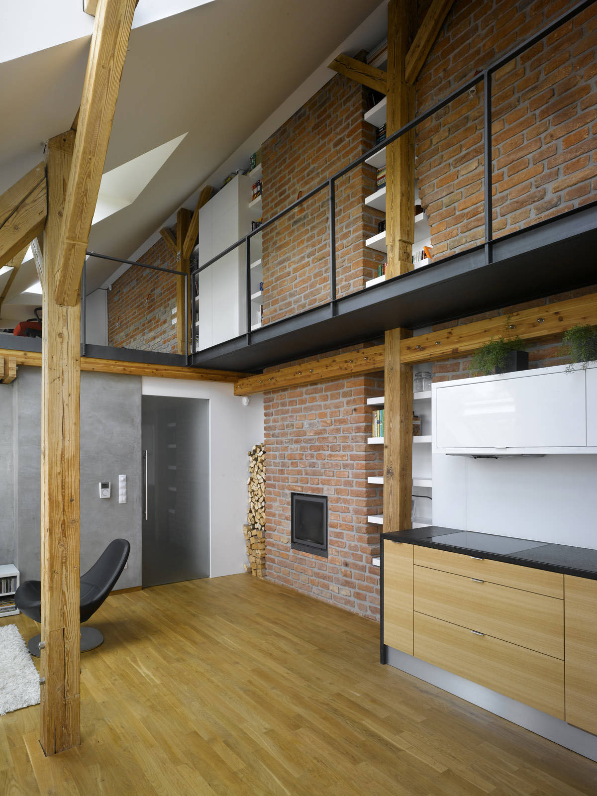 Small Attic Loft Apartment In Prague | iDesignArch | Interior Design