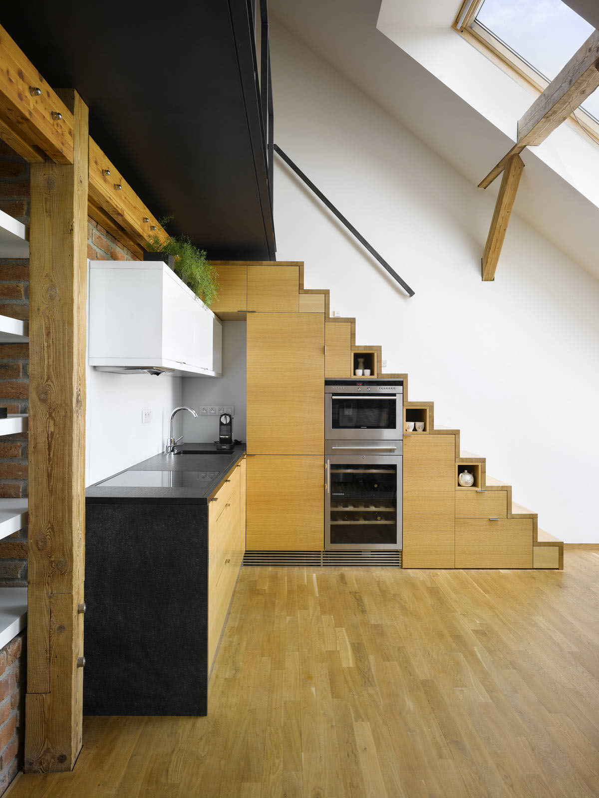 Small Attic Loft Apartment In Prague | iDesignArch | Interior Design