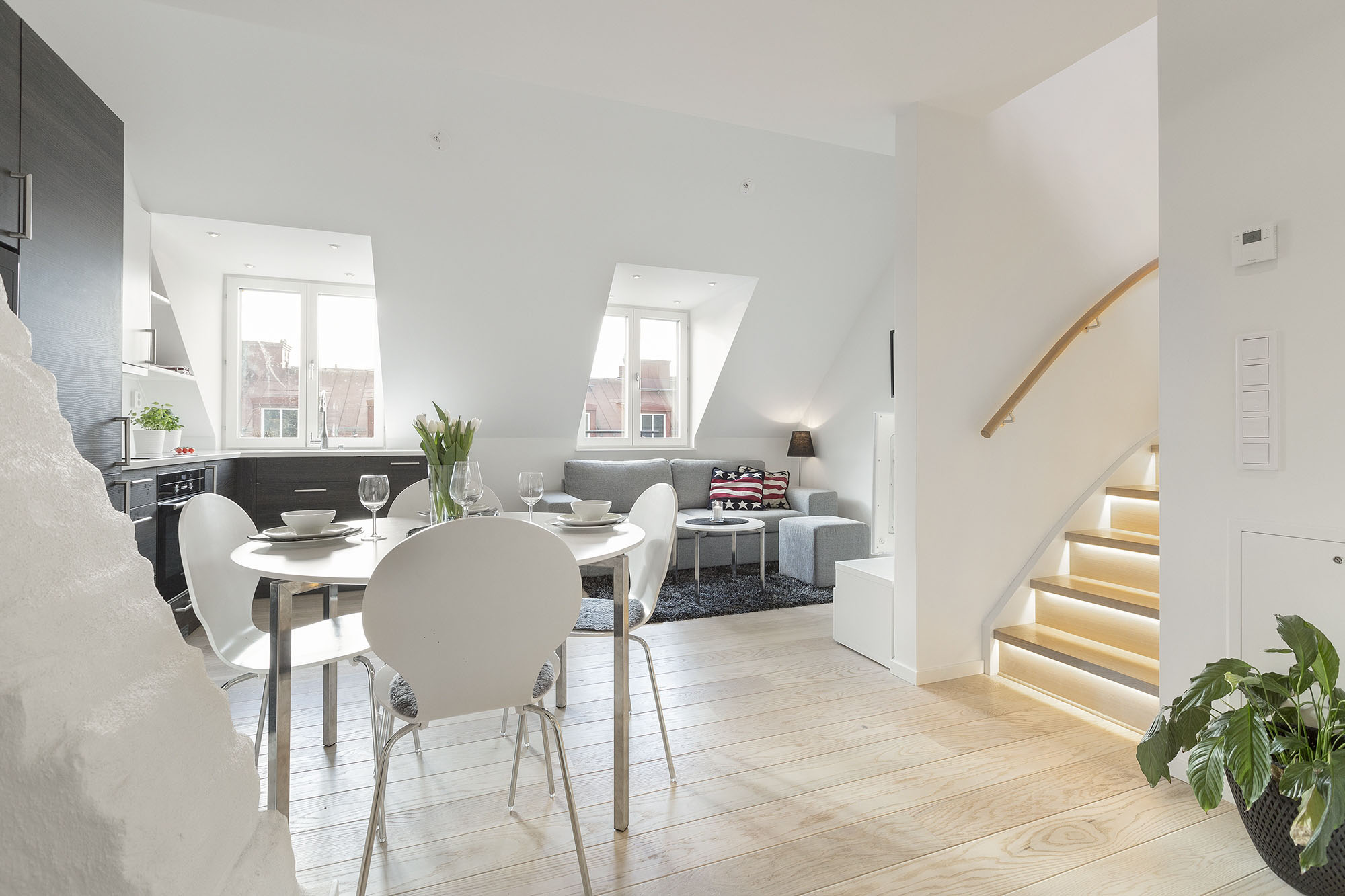 Unique Stockholm Attic Loft Apartment With Stylish Modern Unique Stockholm Attic Loft Apartment With Stylish Modern