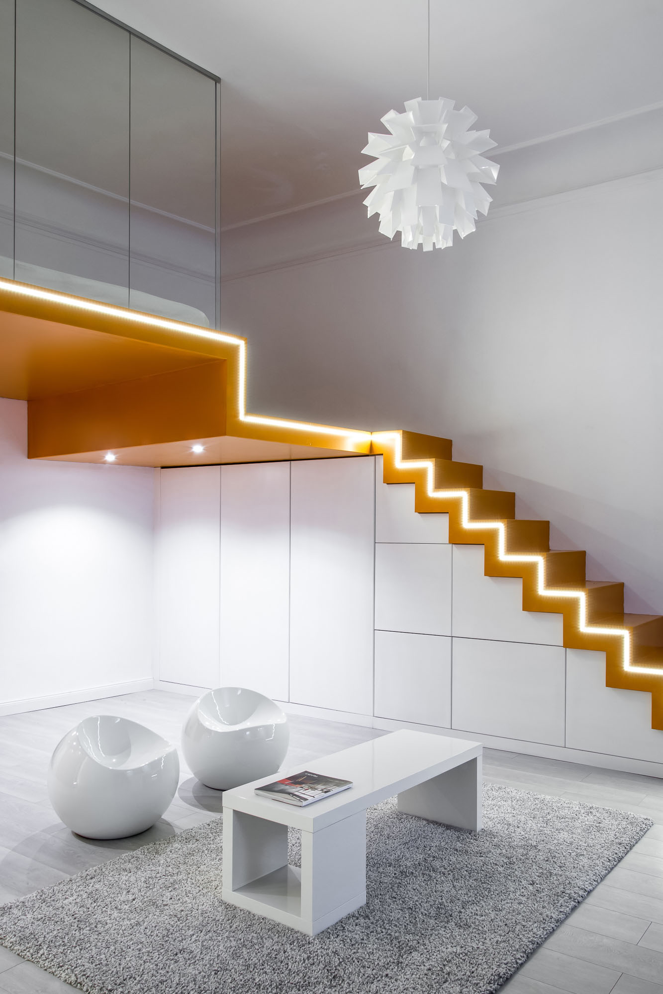 Modern Apartment Storage Under the Stairs