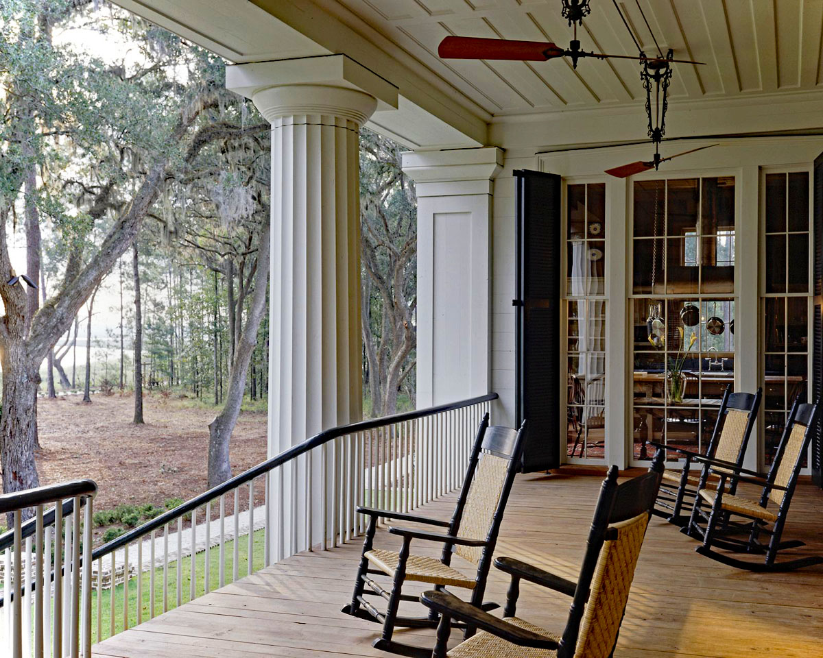 Veranda with Fluted Doric Columns