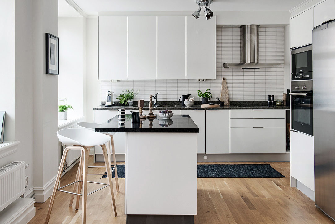 Classic Contemporary Apartment IKEA Kitchen