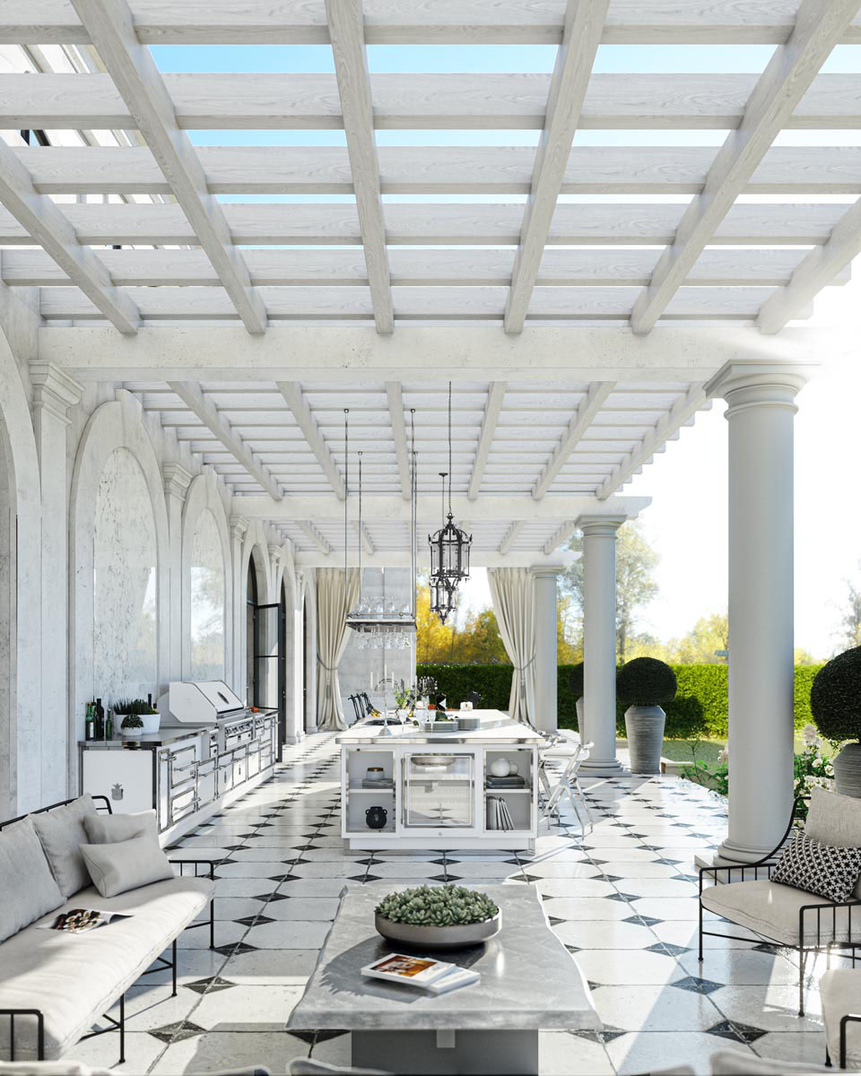 Pergola with Classical Columns