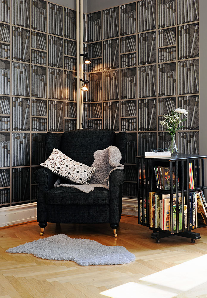 Fake Bookshelf Wallpaper Idesignarch Interior Design