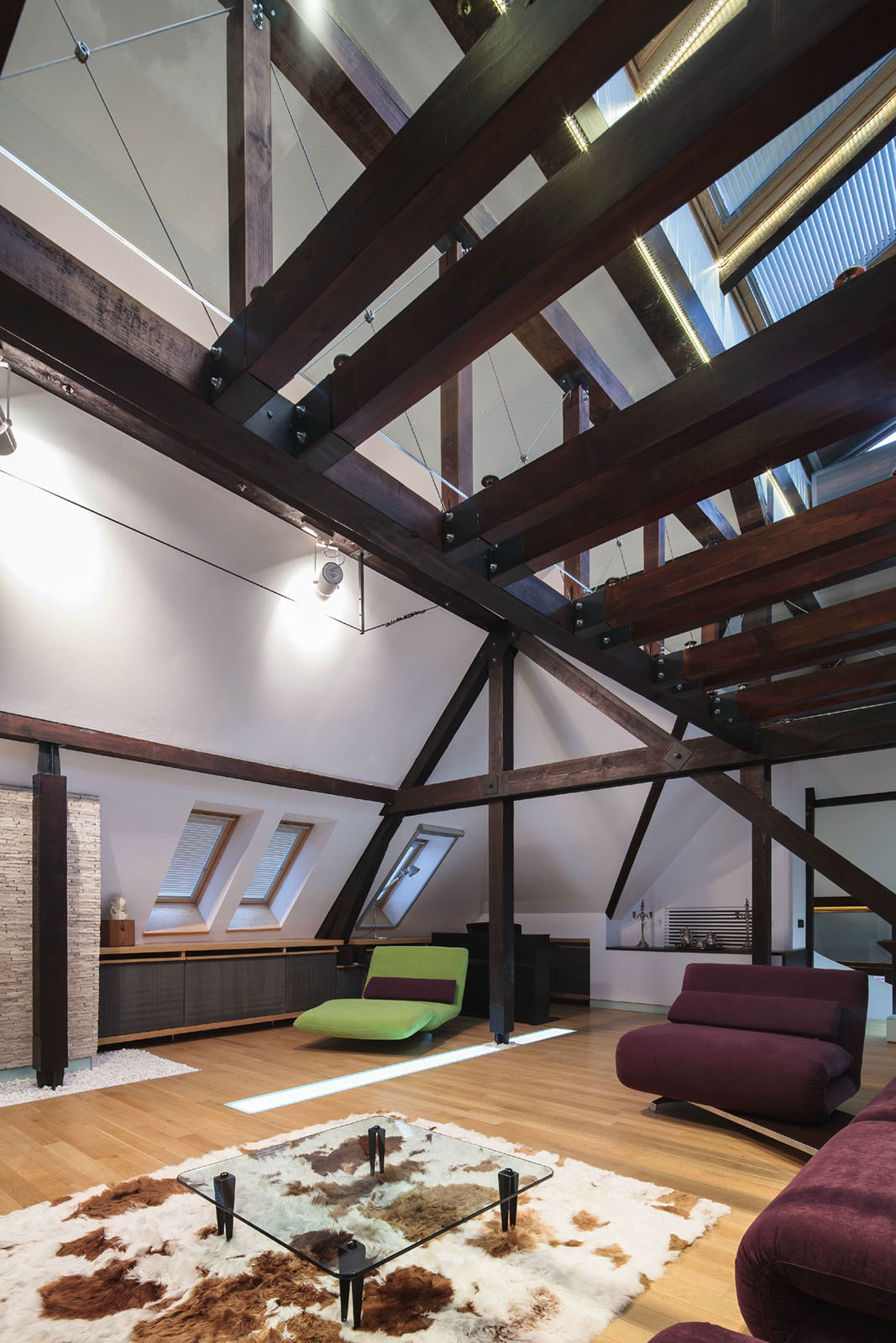 Contemporary Attic Loft with High Ceilings