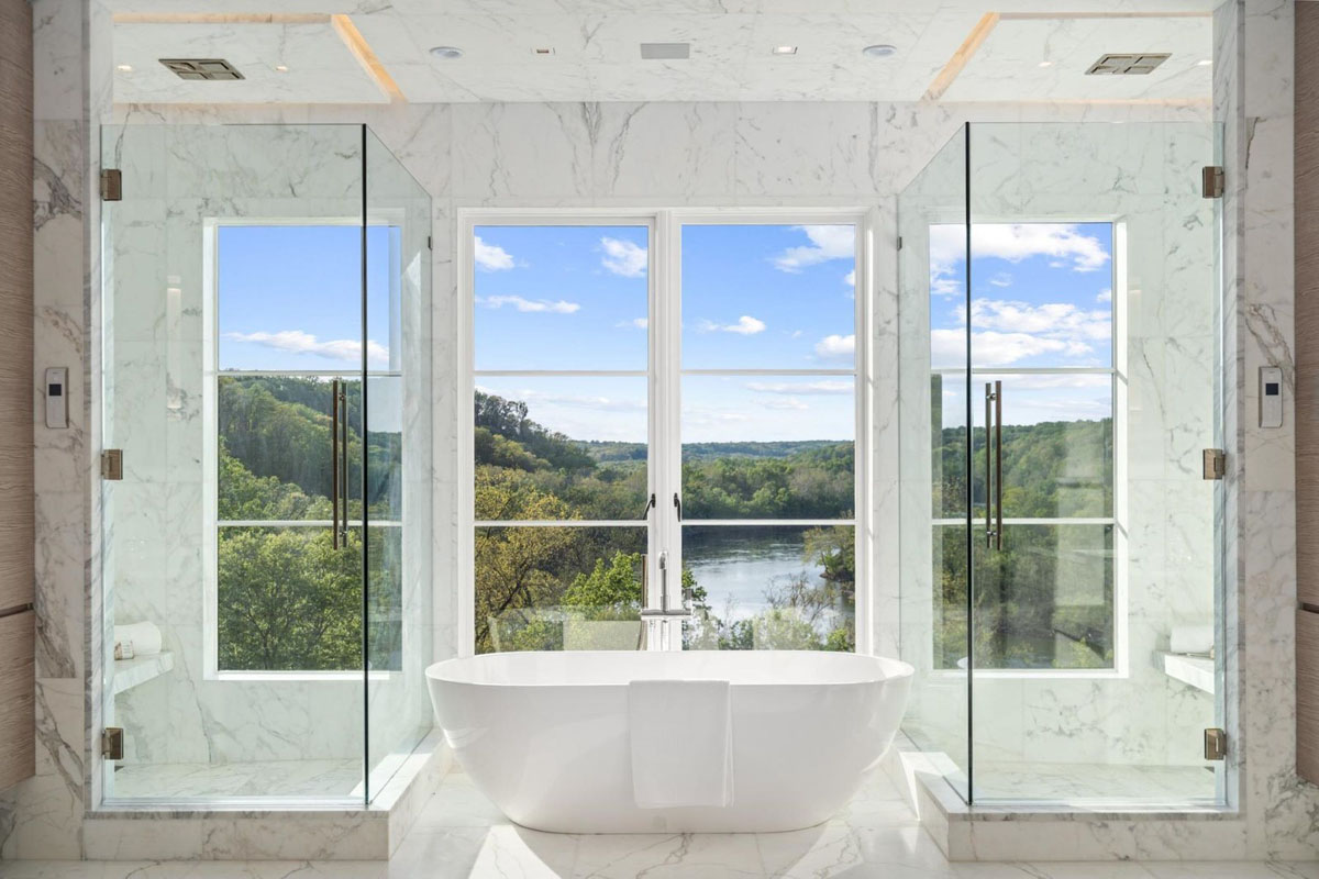 Bathroom with River View