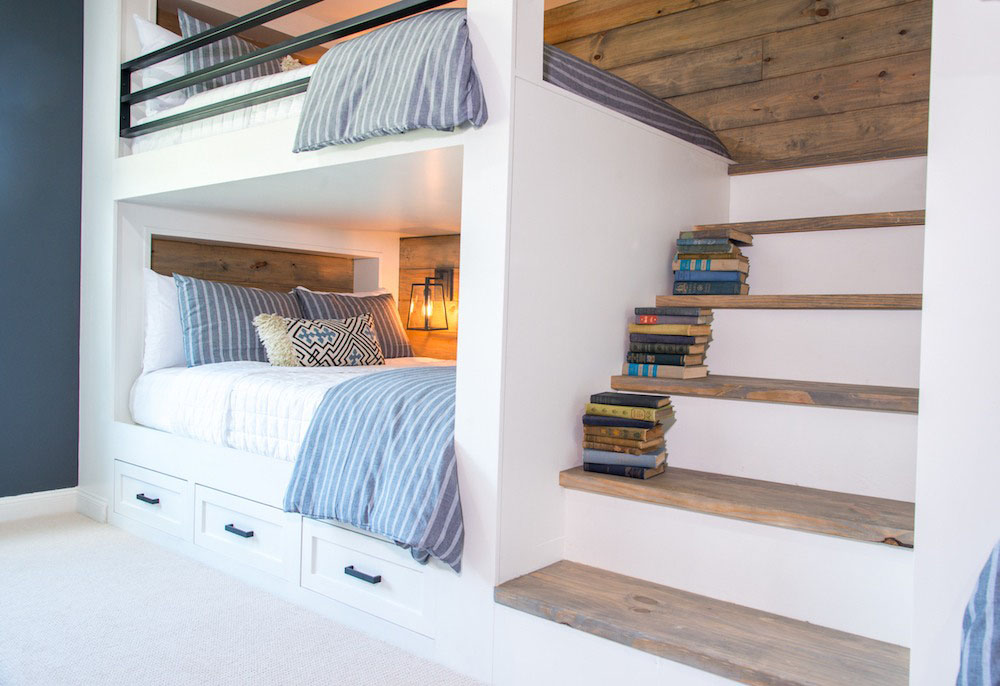 queen size bunk beds with stairs