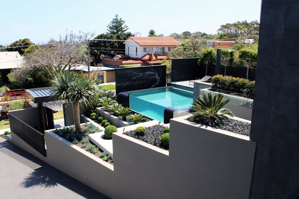 Modern House with Transparent Swimming Pool