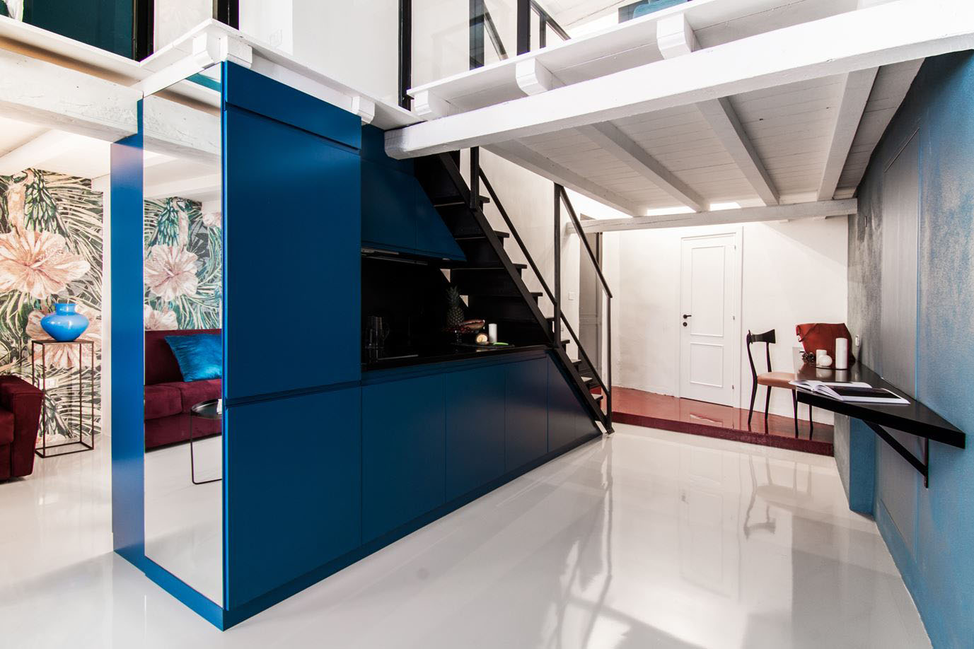 Small Kitchen Under the Stairs