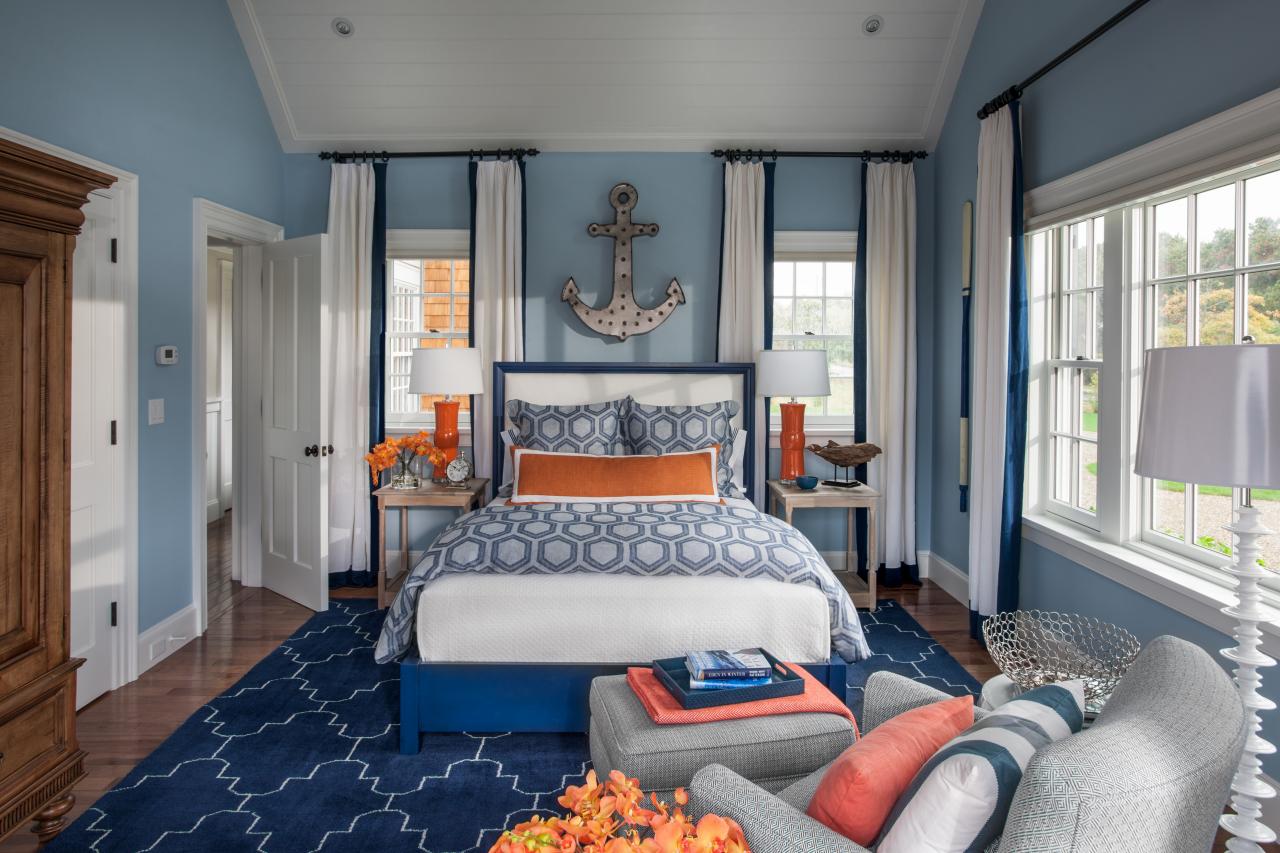 Nautical Themed Bedroom Design with Bright Colors