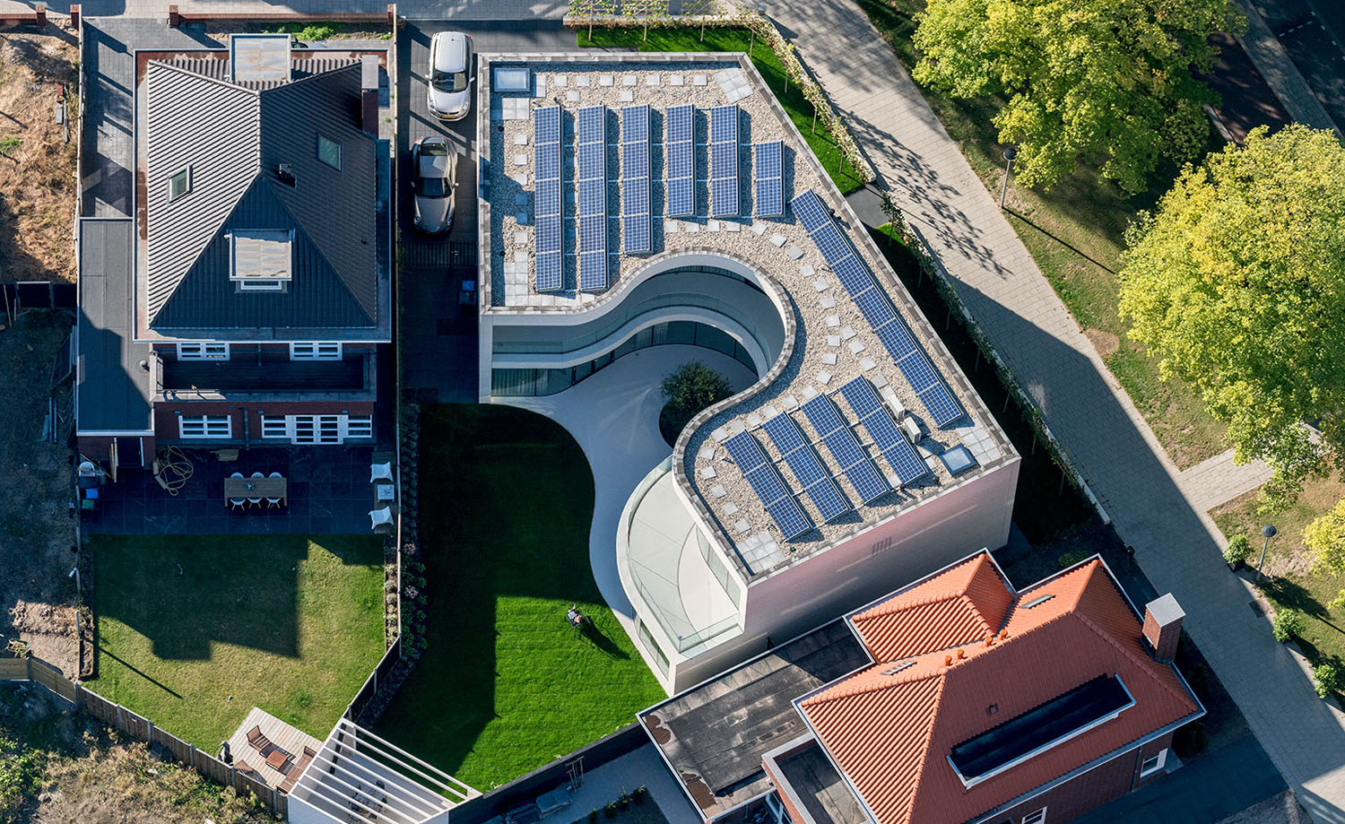 House with Roof top Solar Panels