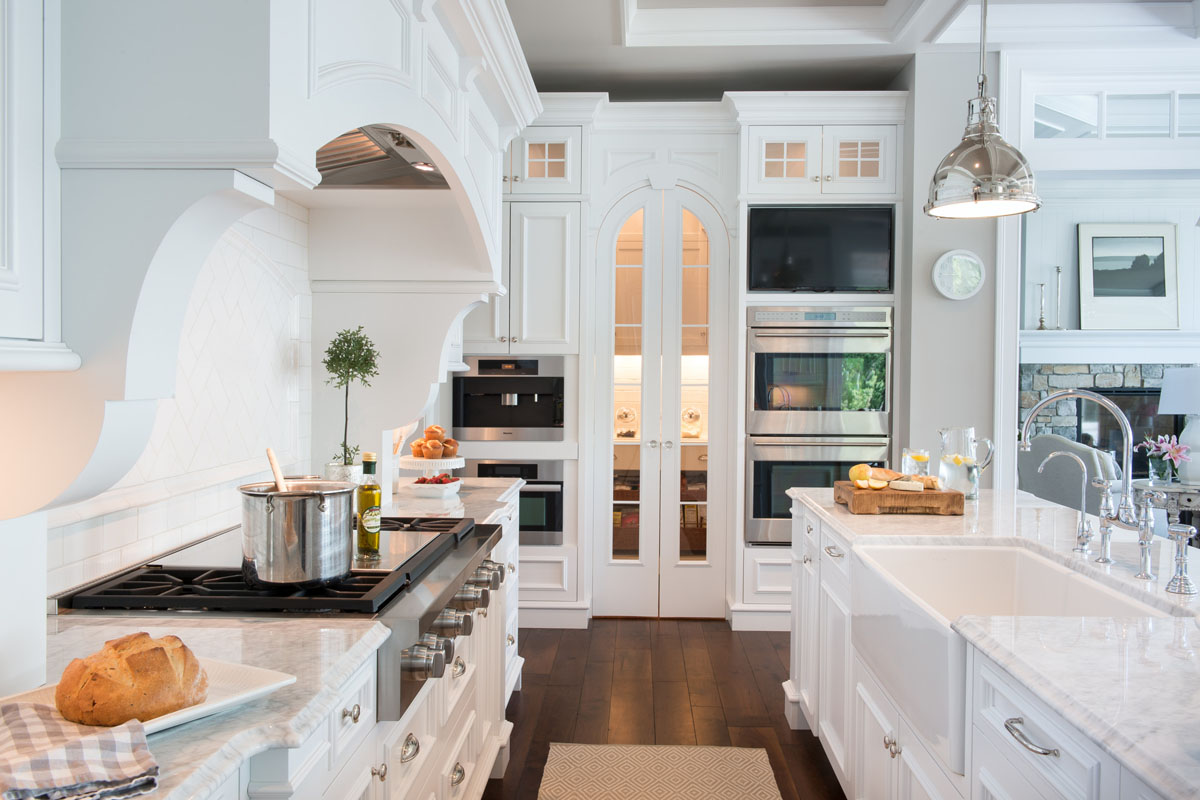 Slim Arched Kitchen Pantry French Doors