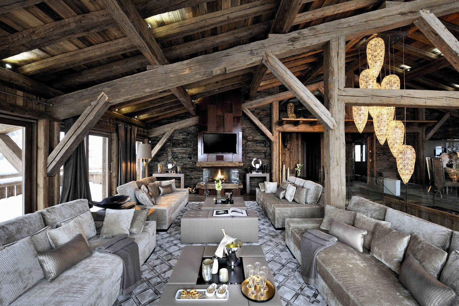 Chic Modern Rustic Chalet In The Rhône-Alpes | iDesignArch | Interior
