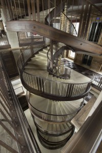 Rustic Grand Spiral Staircase