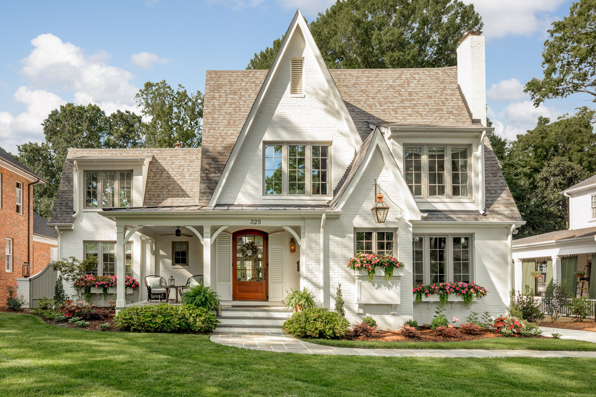 House with White Brick Exterior