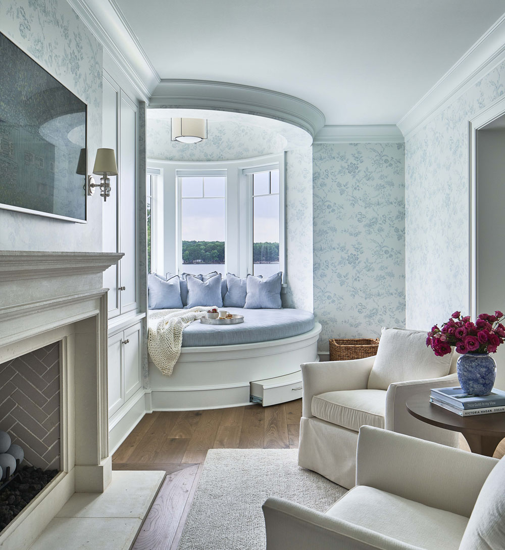 Comfy Round Sitting Nook in the Master Suite
