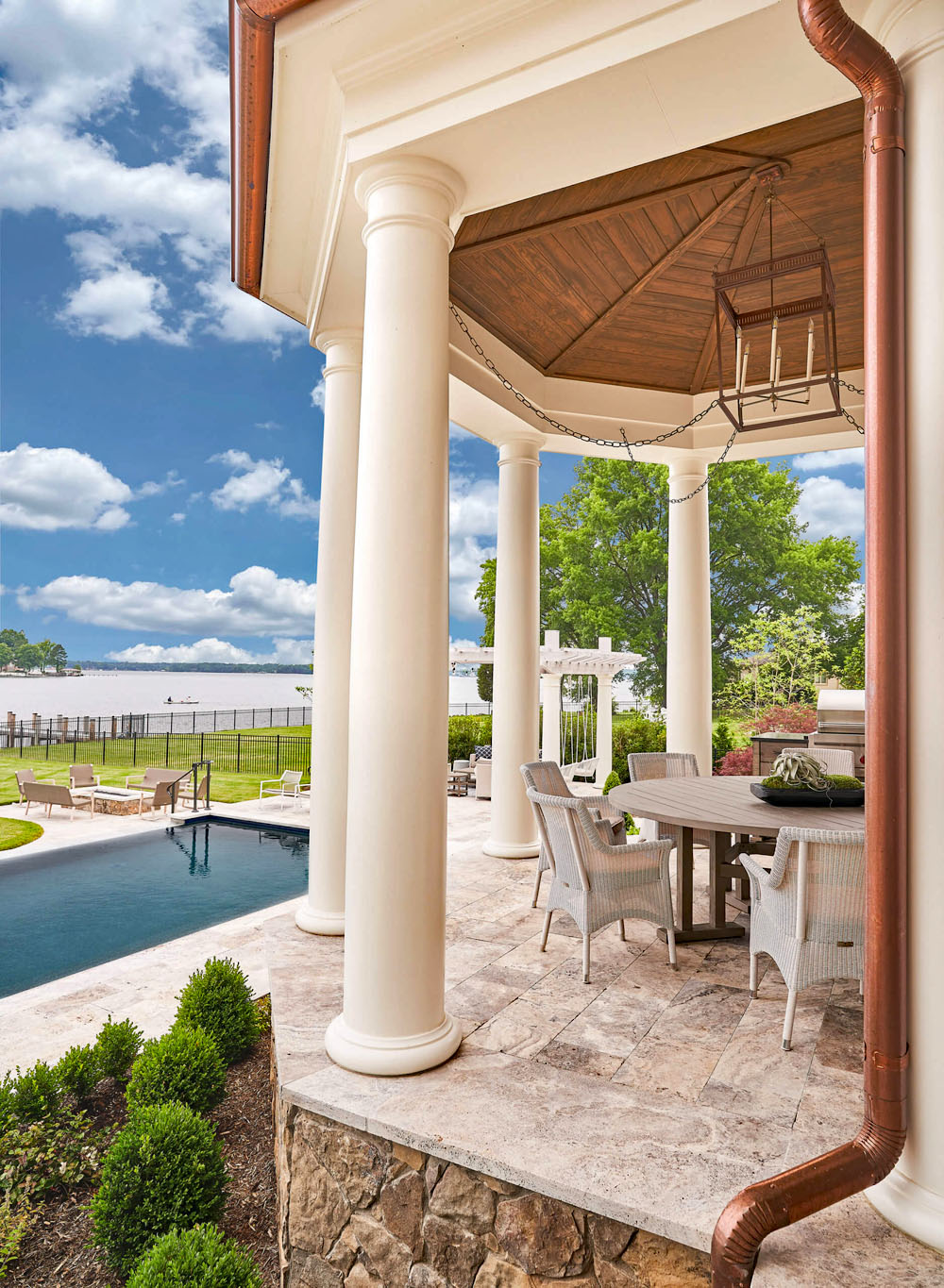 Lakeside Porch with Columns