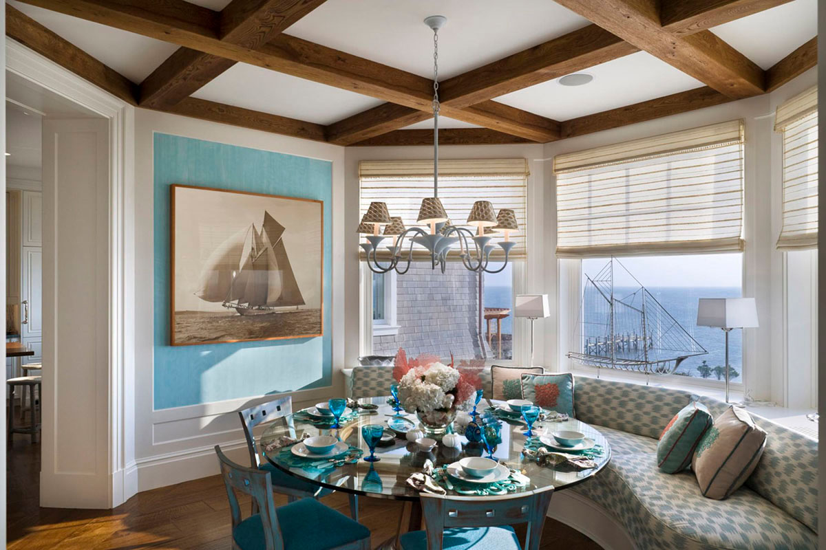 Octagonal Breakfast Room with Semi-Circular Seating Bench