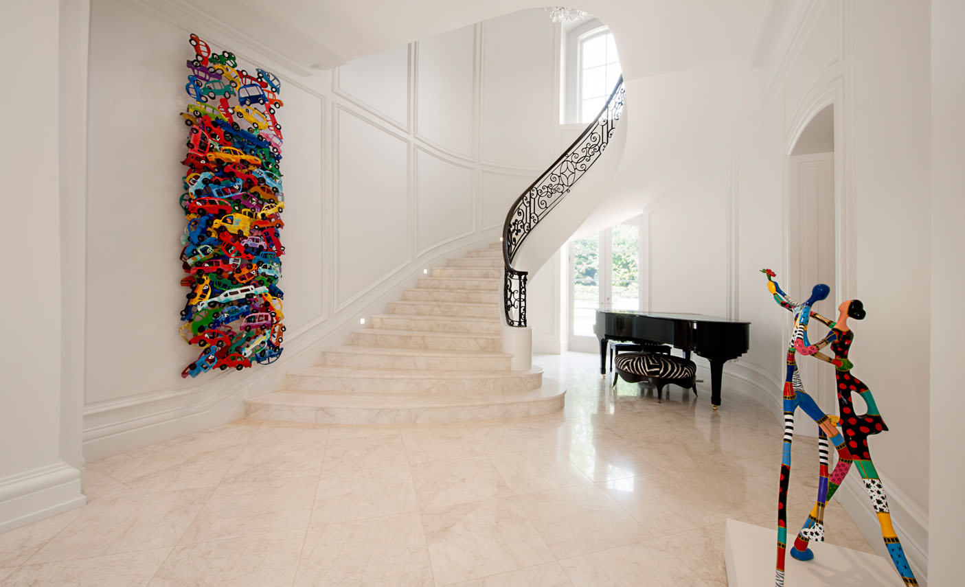 Marble Curved Grand Staircase