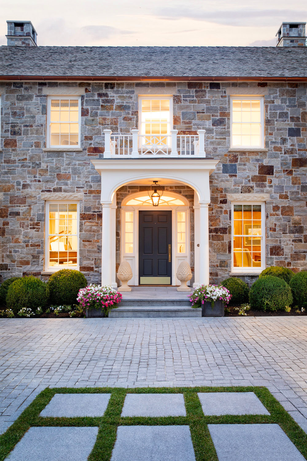 Arched Portico and Chippendale Railings