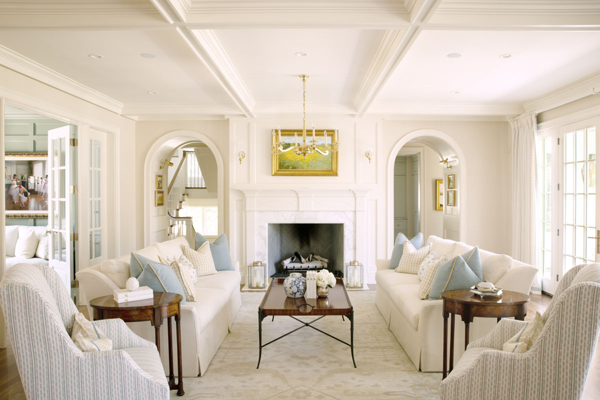 Timeless Living Room with Arched Portals