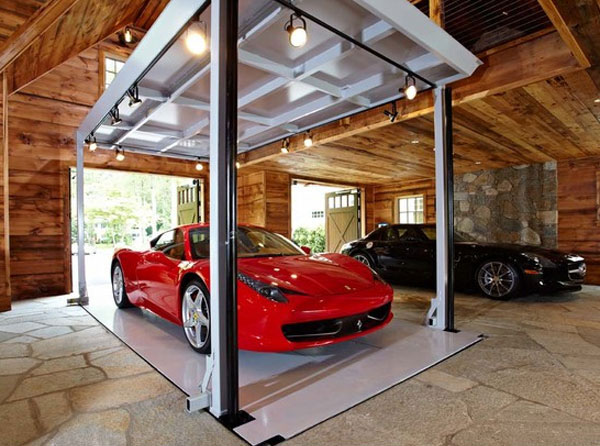 Modern House Car Elevator Garage