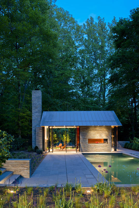  Contemporary  Garden  Pavilion Pool  House  iDesignArch 