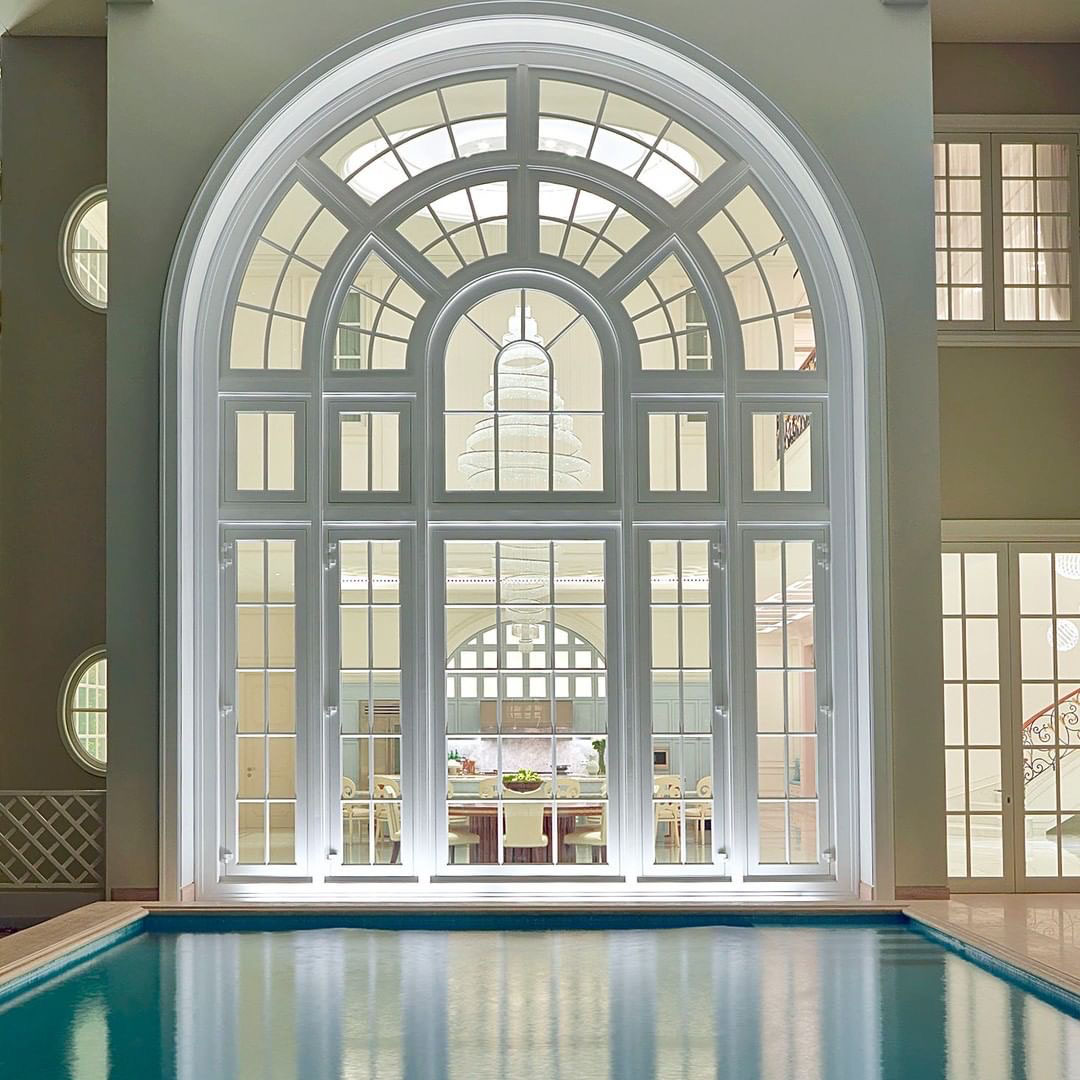 Elegant Villa Double Height Arched Window Idesignarch