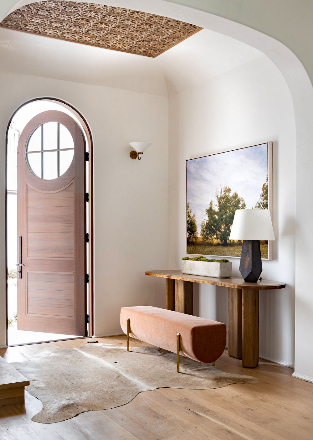 Arched Oak Front Door