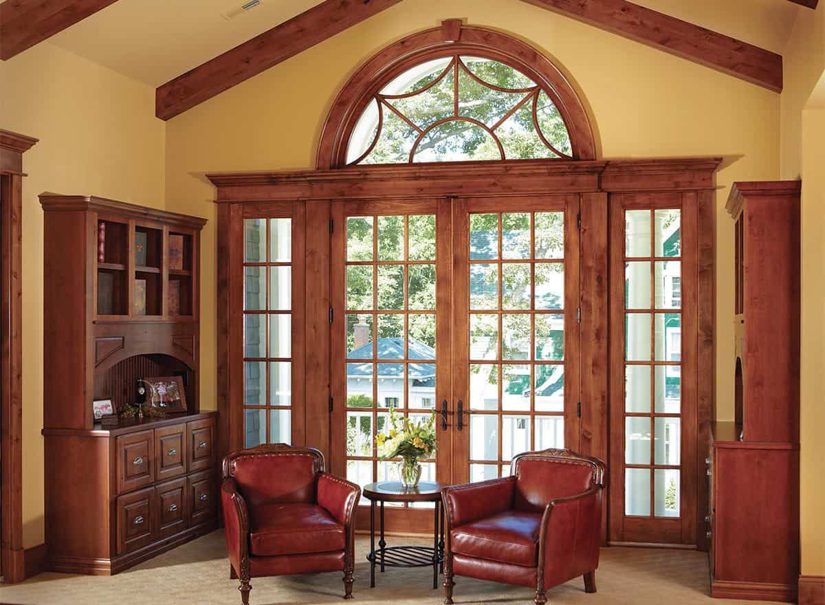 Wood Arched French Doors