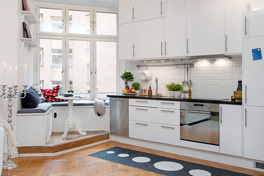 Open White Modern Kitchen