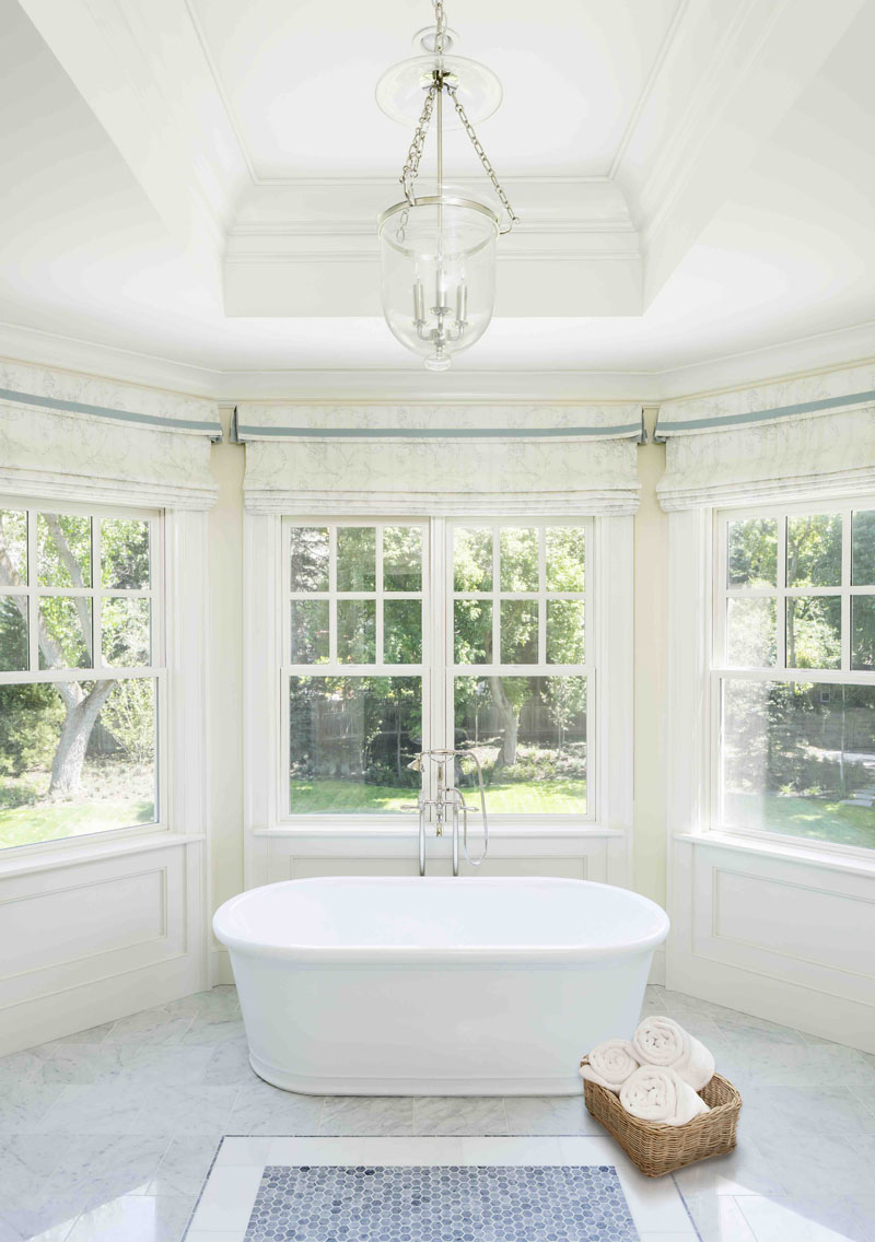 White Bathroom with Free Standing Bathtub