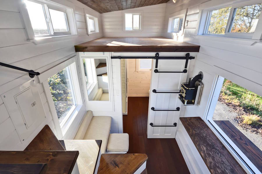 Custom Mobile Tiny  House  With Large  Kitchen  And Two Lofts 